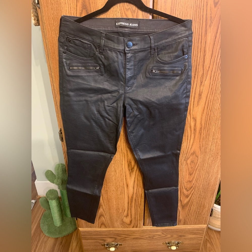 EUC 12 express coated jeans